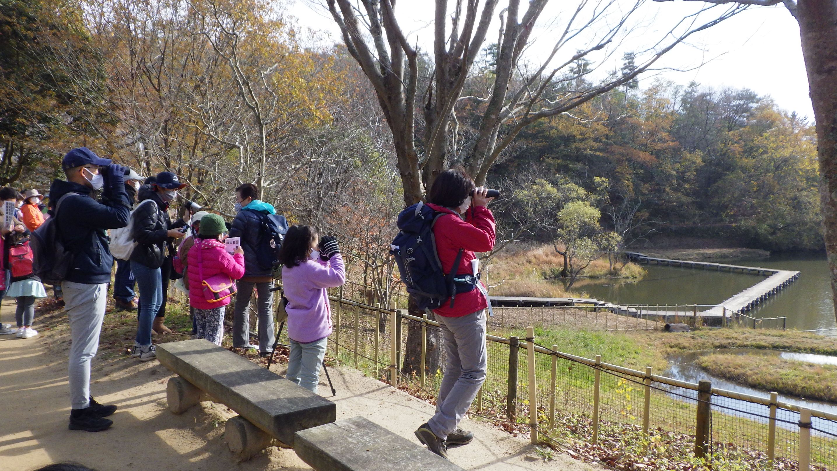 「池のまわりの野鳥」観察会を行いました!