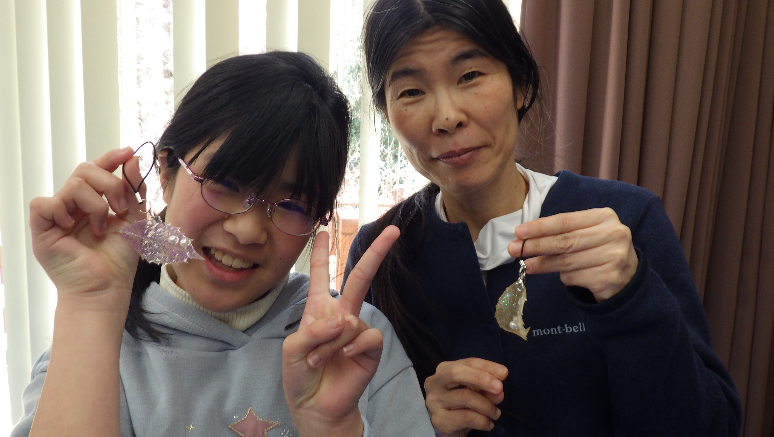 葉脈標本アクセサリー作り