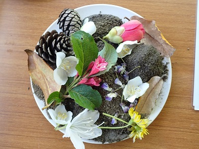 GW本当のお花でおままごと