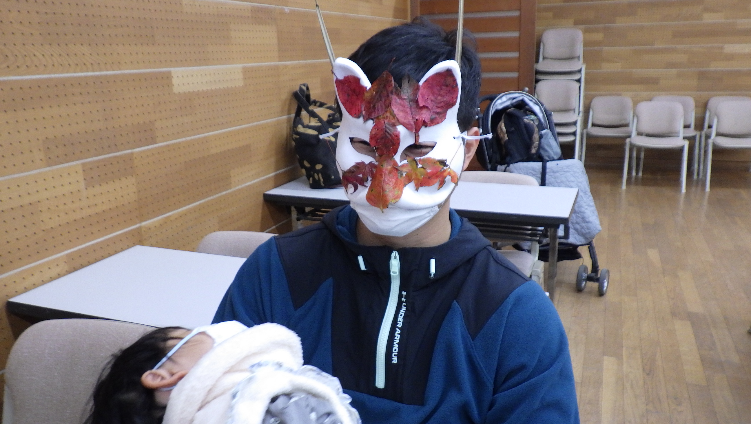 葉っぱ仮面で変身だ！！