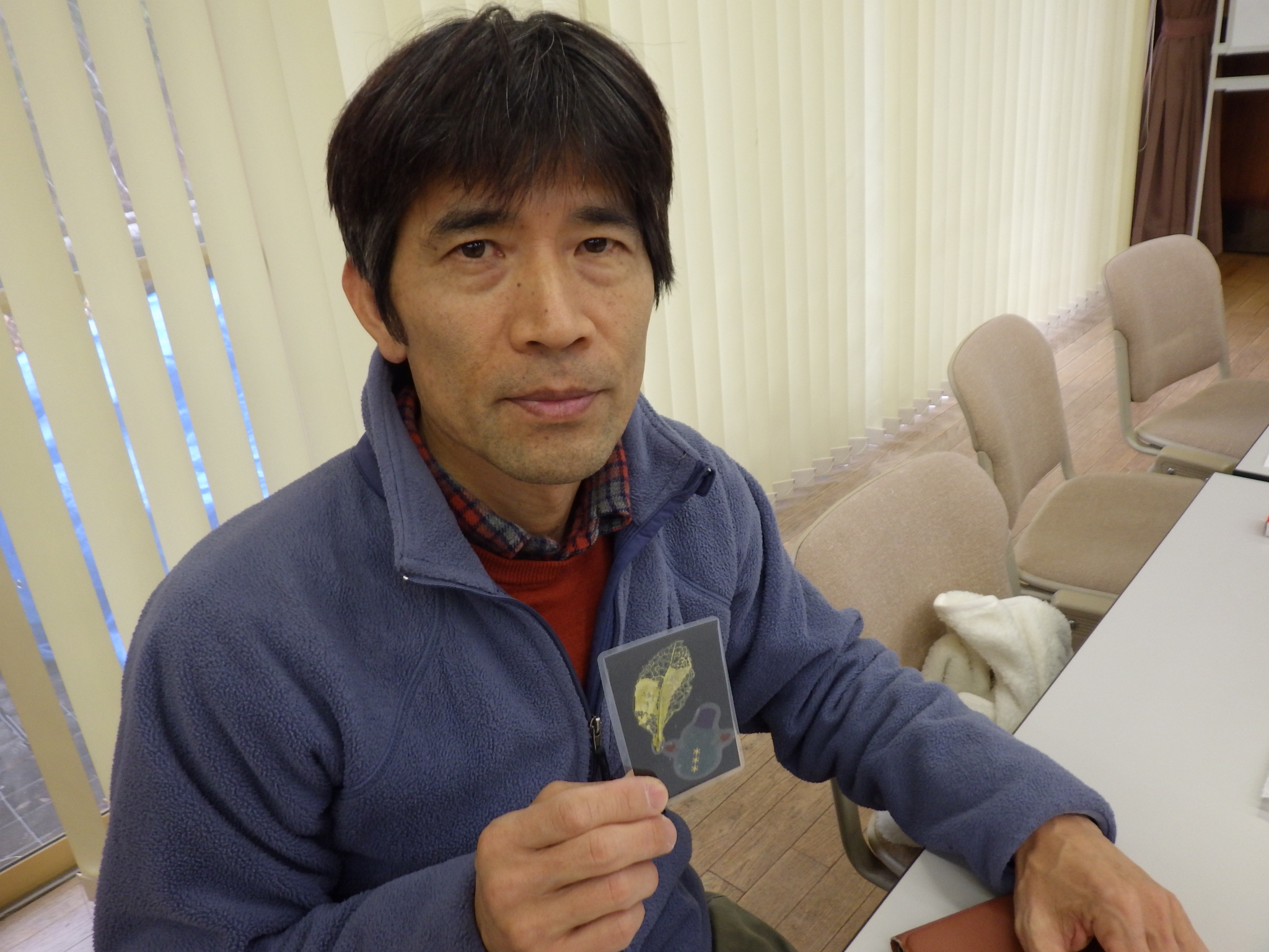葉脈標本のクリスマスカード作り♪