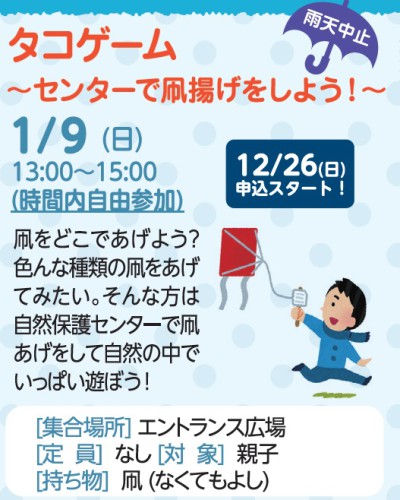 タコゲーム～センターで凧揚げをしよう！～