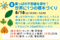 葉っぱの不思議を探せ！世界に1つの標本づくり