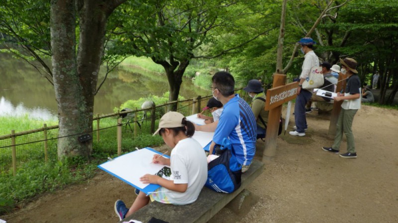 夏休みの宿題を応援するよ！タンチョウ写生大会（岡山県自然友の会行事）