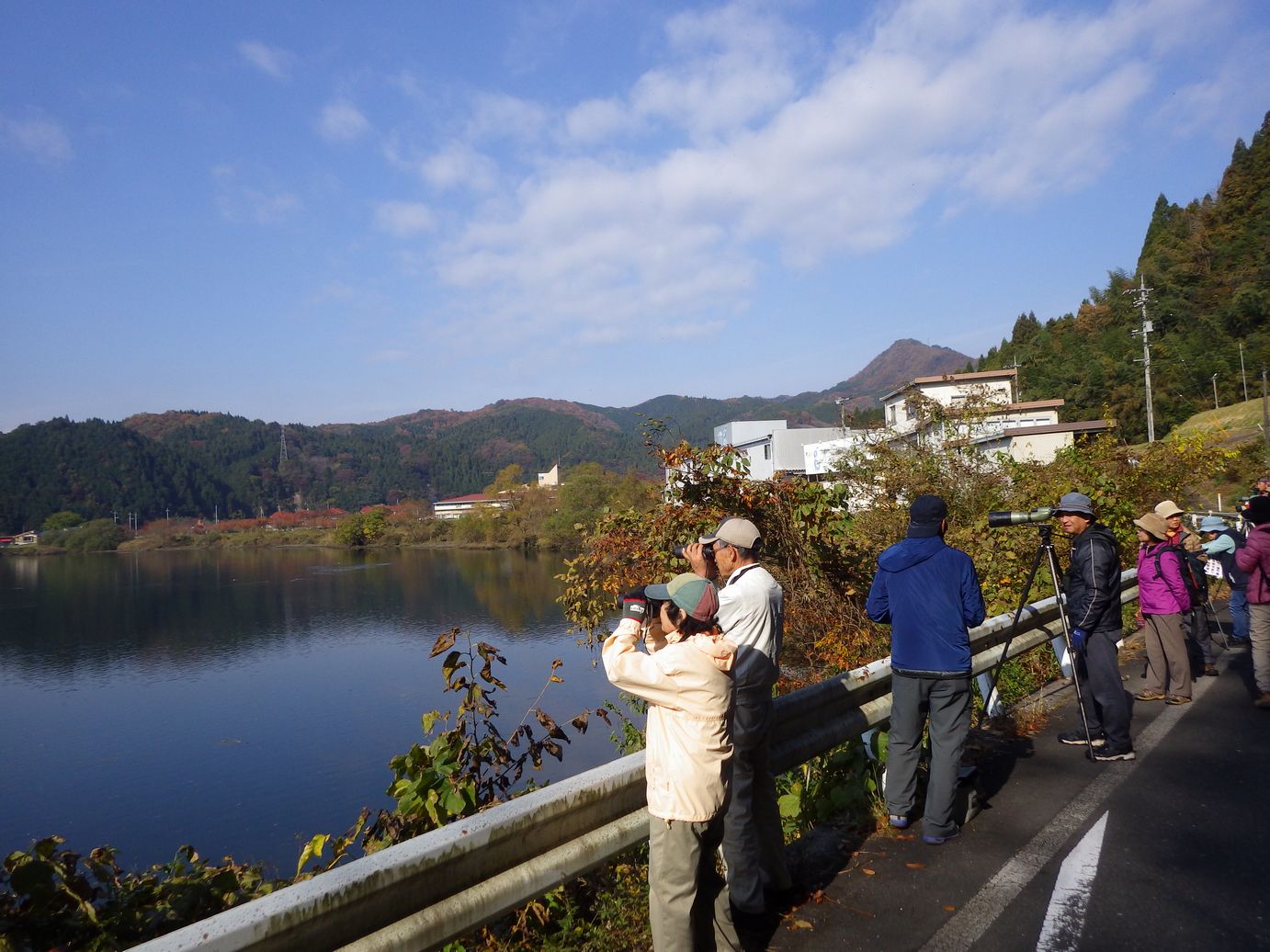 ヤマセミに出会えるかな？　湯原湖周辺の散策